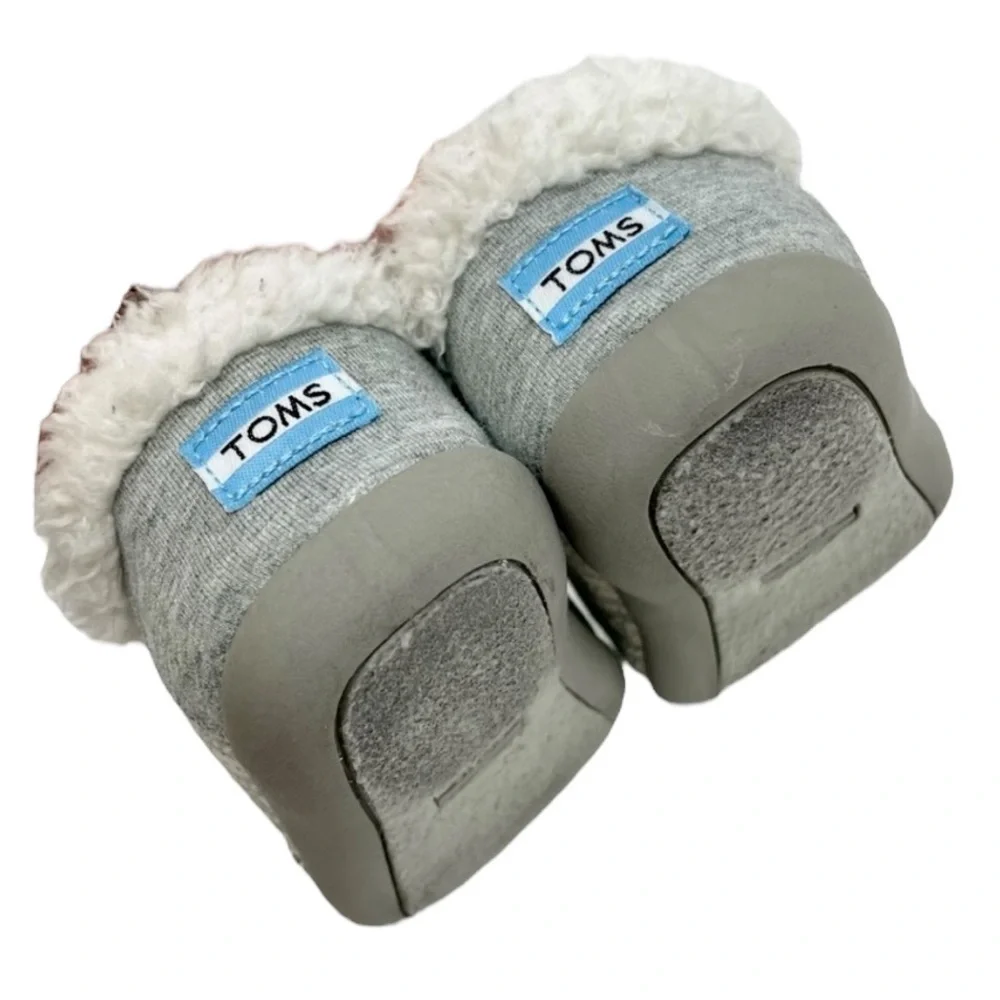 TOMS Grey Jersey Skulls Slipper